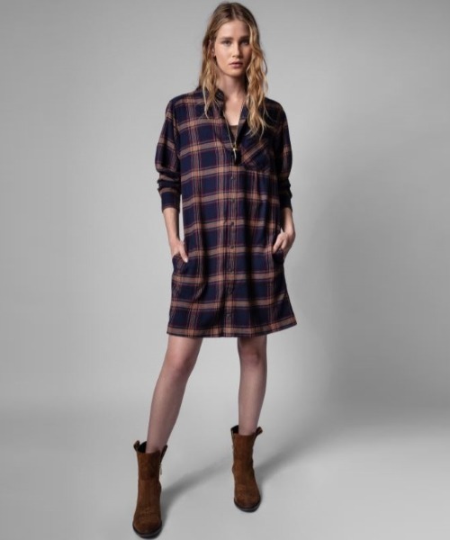 ZADIG&VOLTAIRE(ザディグ エ ヴォルテール)の「RYANE CAR ROBE(ワンピース・レディース・ボルドー・XS/M/S)」の4枚目の写真