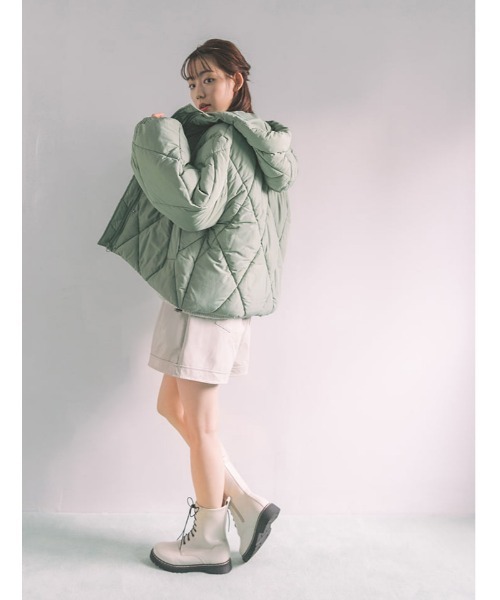 fifth calin（フィフスカラン）の「ダイヤ柄中綿ダウン（ダウン