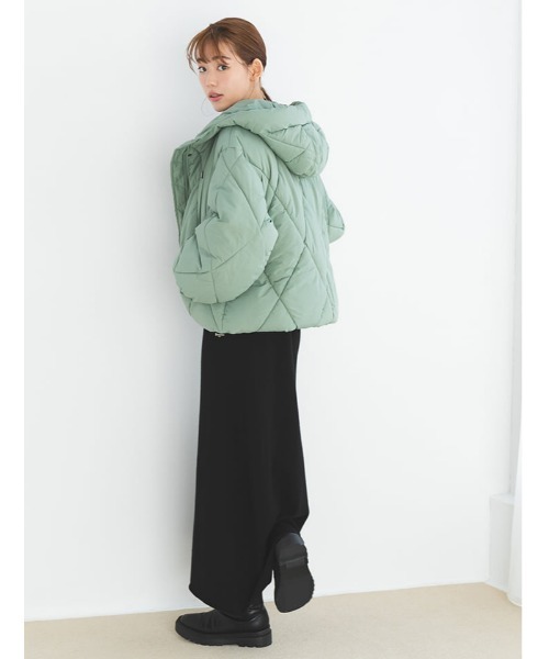 fifth calin（フィフスカラン）の「ダイヤ柄中綿ダウン（ダウン