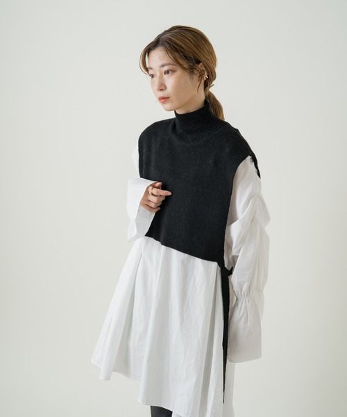 Kastane（カスタネ）の「ハイネックニットベスト（ベスト・レディース・アイボリー/ブラック・FREE）」の14枚目の写真