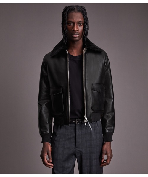 Ｖｅｌｏｃｉｔｅ　シアリングアビエイタージャケット ALLSAINTS（オールセインツ）の「WORGAN SHEARLING AVIATOR JACKET