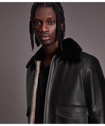 AVIATOR JACKET IN AGEDレザーシアリング 61488417b_8_d_215.jpg
