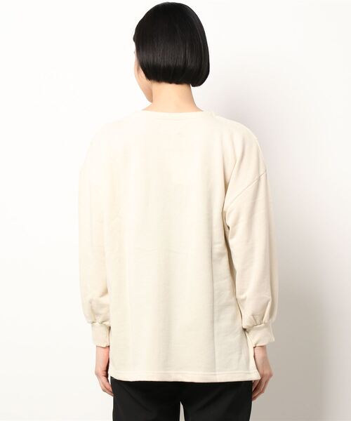 RANAN（ラナン）の「ドット刺しゅうカットソーゆるプルオーバー（Tシャツ/カットソー・レディース・オフホワイト/杢グレー/チャコール・LL/M/L）」の4枚目の写真