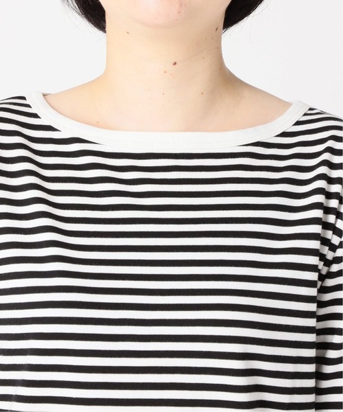 Spick & Span（スピックアンドスパン）の「≪追加≫GIZACOTTONボーダーロングT3◆（Tシャツ/カットソー・レディース・アイボリー/ブラウン・FREE）」の22枚目の写真