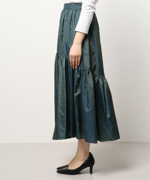 Lui's(ルイス)の「シャンブレータフタギャザーロングスカート(スカート・レディース・ブラック/パープル/グリーン・FREE)」の12枚目の写真