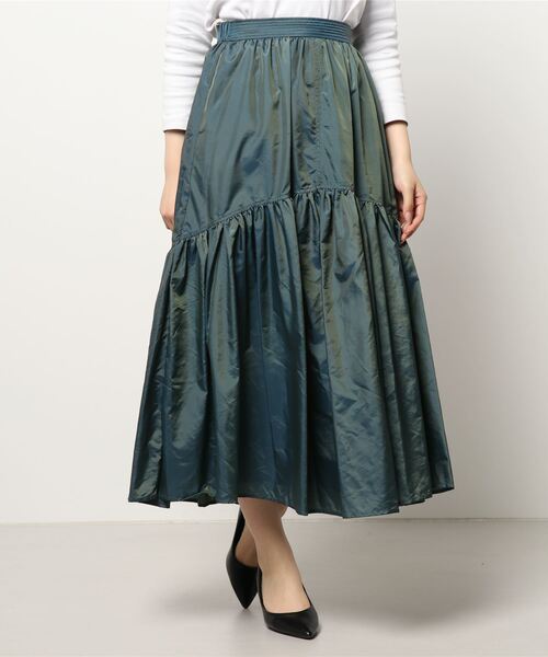 Lui's(ルイス)の「シャンブレータフタギャザーロングスカート(スカート・レディース・ブラック/パープル/グリーン・FREE)」の6枚目の写真