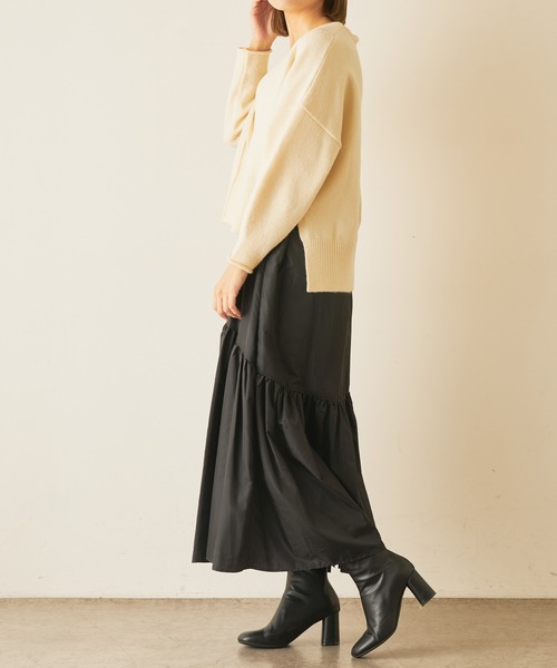 Lui's(ルイス)の「シャンブレータフタギャザーロングスカート(スカート・レディース・ブラック/パープル/グリーン・FREE)」の22枚目の写真