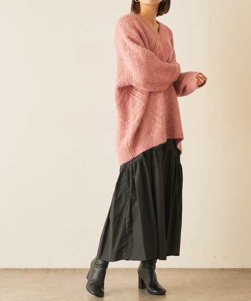 Lui's(ルイス)の「シャンブレータフタギャザーロングスカート(スカート・レディース・ブラック/パープル/グリーン・FREE)」の19枚目の写真