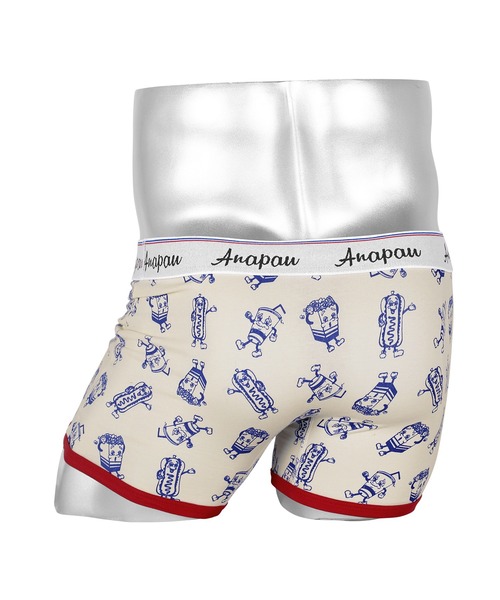 Anapau アナパウ ボクサーパンツ メンズ アンダーウェア 下着 前開き レトロ 綿
