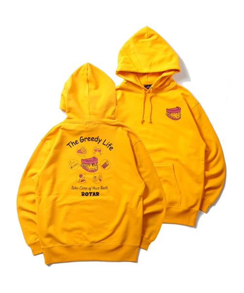 ROTAR(ローター)の「The Greedy Life PO PARKA バックプリント プルオーバー パーカー(パーカー・メンズ・ブラック/オレンジ系その他/ミックスグレー・MEDIUM/LARGE/SMALL/X-LARGE)」の11枚目の写真