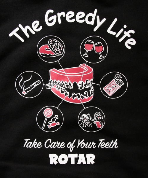 ROTAR(ローター)の「The Greedy Life PO PARKA バックプリント プルオーバー パーカー(パーカー・メンズ・ブラック/オレンジ系その他/ミックスグレー・MEDIUM/LARGE/SMALL/X-LARGE)」の9枚目の写真