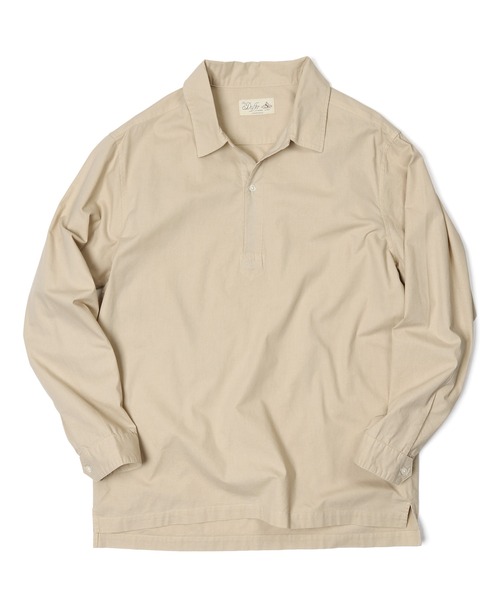 The DUFFER of ST.GEORGE(ザダファーオブセントジョージ)の「ECO FRIENDRY DYEING SKIPPER SHIRT:サステナブル エコ ニュアンスカラー スキッパーシャツ(シャツ/ブラウス・メンズ・ベージュ/ネイビー/グリーン・SMALL/MEDIUM/LARGE/X-LARGE)」の7枚目の写真