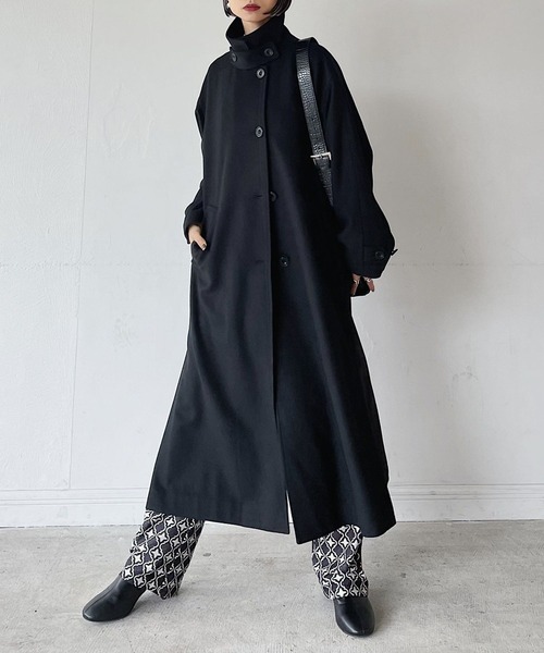 PAGEBOY(ページボーイ)の「スタンドネックウールコート2(チェスターコート・レディース・ブラック・S/M)」の3枚目の写真