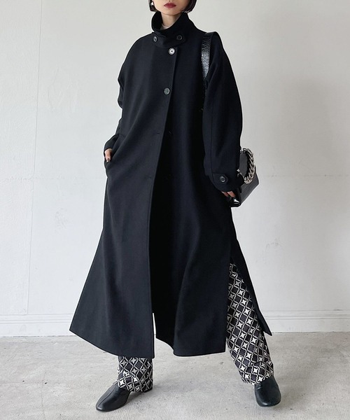 PAGEBOY(ページボーイ)の「スタンドネックウールコート2(チェスターコート・レディース・ブラック・S/M)」の7枚目の写真