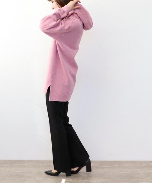 Three Four Time（ｽﾘｰﾌｫｰﾀｲﾑ）の「フロッキープリントフーディープルオーバー（パーカー・レディース・グリーン/ピンク・FREE）」の6枚目の写真