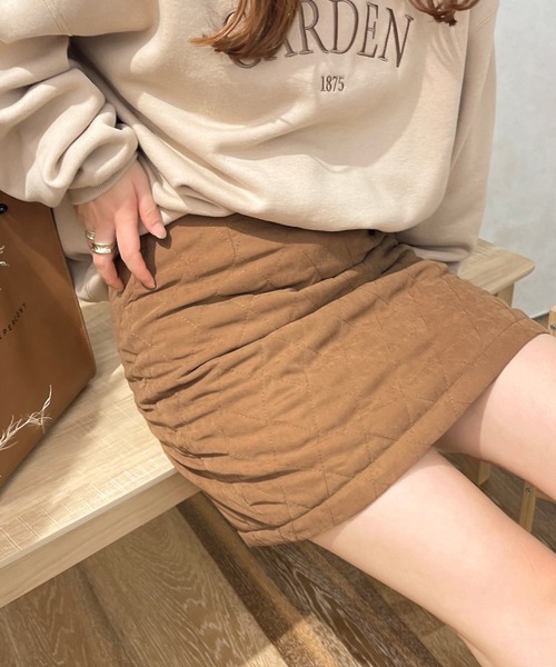 apres jour clair(アプレジュールクレア)の「【apres jour clair】キルティングミニスカート(スカート・レディース・ダークブラウン/ブラウン系その他・X-LARGE/フリー)」の16枚目の写真