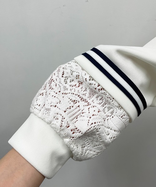 BE NEAT（ビーニート）の「袖口レース切替ラインテープ付きプルオーバー（Tシャツ/カットソー・レディース・ホワイト/ブラック・M）」の20枚目の写真