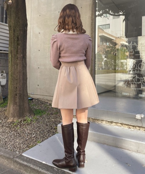 one after another NICE CLAUP(ワンアフターアナザーナイスクラップ)の「バイカラー襟付きリブニットトップス(ニット/セーター・レディース・ブラック/モカ/ホワイト系その他/ブラウン系その他・FREE)」の20枚目の写真
