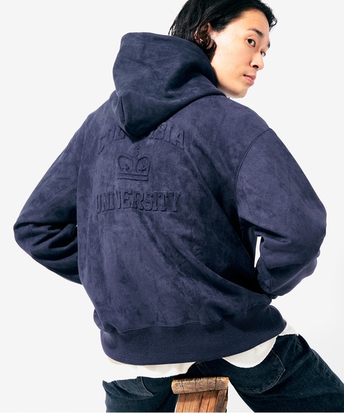 EDIFICE(エディフィス)の「【IVY LEAGUE by EDIFICE】フェイクスウェード パーカー(パーカー・メンズ・ネイビー/ブラウン/グレー・SMALL/MEDIUM/LARGE)」の1枚目の写真
