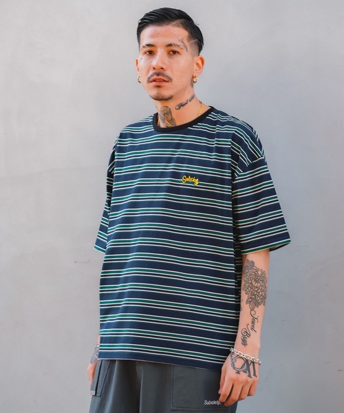 Subciety(サブサエティ)の「BORDER TEE(Tシャツ/カットソー・メンズ・グレー/ホワイト/ネイビー・MEDIUM/LARGE/X-LARGE)」の13枚目の写真
