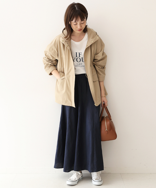 SLOBE IENA（スローブイエナ）の「European Flax ロングスカート◆（スカート・レディース・ベージュ/ネイビー/イエロー・38/36）」の21枚目の写真
