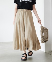 SLOBE IENA | European Flax ロングスカート【ウエストゴム/手洗い可能】◆(スカート)