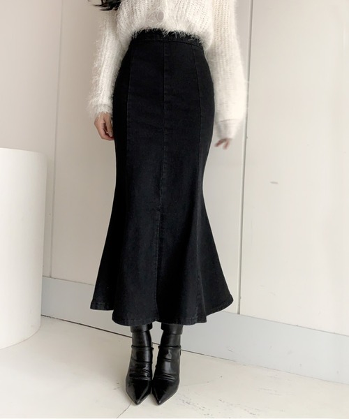 Jasmine Grandiflorum(ジャスミングランディフローラム)の「【Jasmine】マーメイドスカート(スカート・レディース・ブラック/ブルー・SMALL/MEDIUM/LARGE)」の13枚目の写真