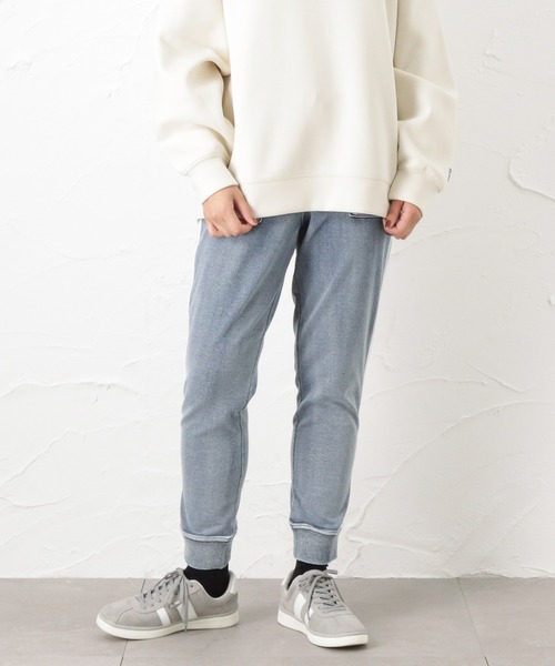 NAVY(ネイビー)の「インディゴジョガーパンツ(その他パンツ・レディース・ブラック/サックスブルー/ネイビー・M/L)」の3枚目の写真