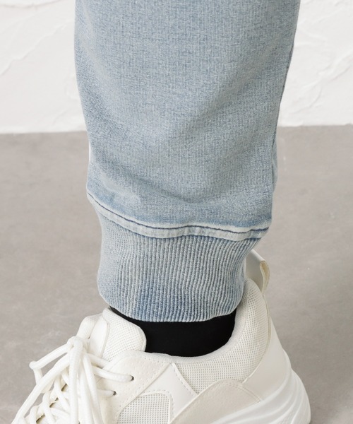 NAVY(ネイビー)の「インディゴジョガーパンツ(その他パンツ・レディース・ブラック/サックスブルー/ネイビー・M/L)」の4枚目の写真