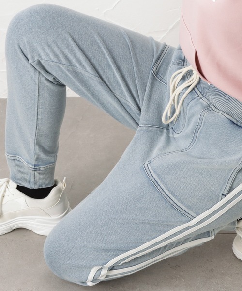 NAVY(ネイビー)の「インディゴジョガーパンツ(その他パンツ・レディース・ブラック/サックスブルー/ネイビー・M/L)」の10枚目の写真