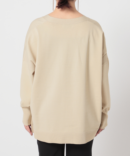 Simplicite（サンプリシテ）の「ソフトポリニットVカーディガン（カーディガン/ボレロ・レディース・オレンジ/ブラウン/ホワイト・FREE）」の18枚目の写真