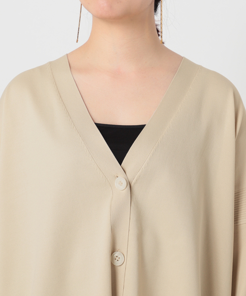 Simplicite（サンプリシテ）の「ソフトポリニットVカーディガン（カーディガン/ボレロ・レディース・オレンジ/ブラウン/ホワイト・FREE）」の20枚目の写真