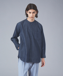 KATO` | 【KATO` / カトー】 オーバーサイズ バンドカラー デニム シャツ(シャツ/ブラウス)