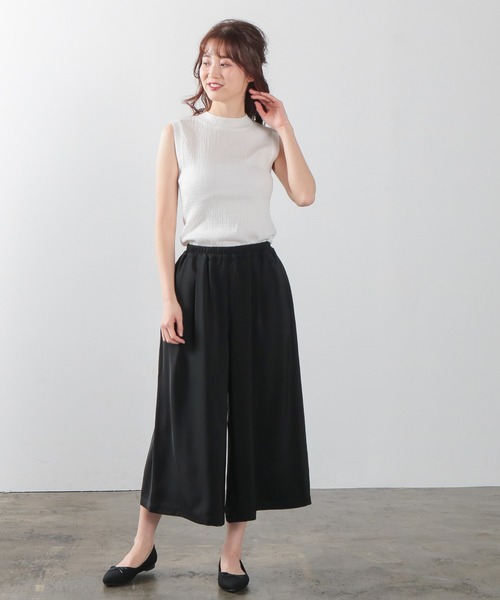 Honeys（ハニーズ）の「ハイネックタンクトップ（タンクトップ・レディース・イエロー/ブラック/アイボリー/ベージュ/ピンク系その他/グリーン/ネイビー/オフホワイト・L/M/S）」の9枚目の写真