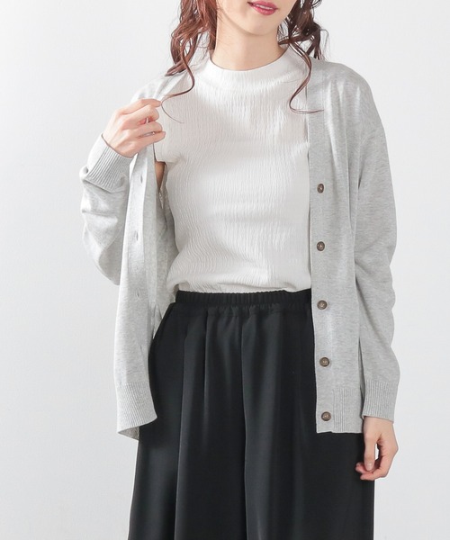 Honeys（ハニーズ）の「ハイネックタンクトップ（タンクトップ・レディース・イエロー/ブラック/アイボリー/ベージュ/ピンク系その他/グリーン/ネイビー/オフホワイト・L/M/S）」の10枚目の写真