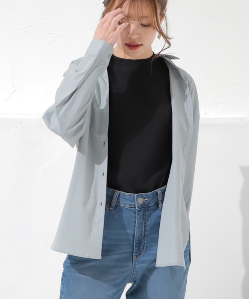 Honeys（ハニーズ）の「ハイネックタンクトップ（タンクトップ・レディース・イエロー/ブラック/アイボリー/ベージュ/ピンク系その他/グリーン/ネイビー/オフホワイト・L/M/S）」の14枚目の写真