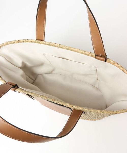 mysty woman（ミスティウーマン）の「フェイクレザーハンドルカゴバッグ 275096（ハンドバッグ・レディース・ベージュ・FREE）」の3枚目の写真