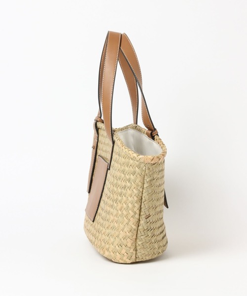 mysty woman（ミスティウーマン）の「フェイクレザーハンドルカゴバッグ 275096（ハンドバッグ・レディース・ベージュ・FREE）」の2枚目の写真