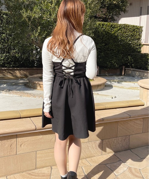 apres jour(アプレジュール)の「バックレースキャミワンピ【ZOZOTOWN限定アイテム】(ワンピース・レディース・ブラック/ピンク/アイボリー・フリー/X-LARGE)」の17枚目の写真