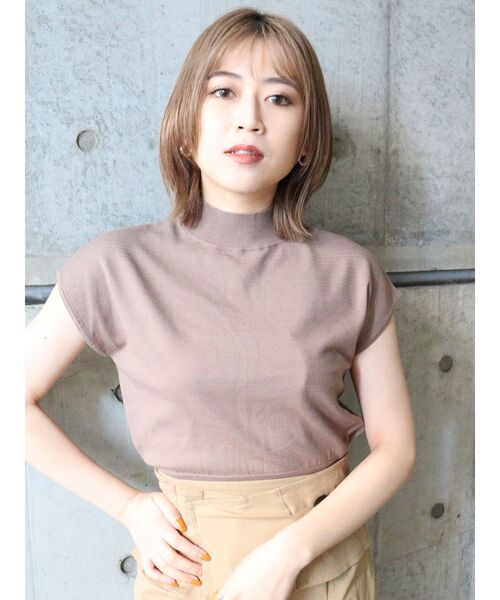 MURUA（ムルーア）の「フレンチスリーブスタンドネックニット（ニット/セーター・レディース・ホワイト/ブラック/イエロー/モカ・FREE）」の12枚目の写真