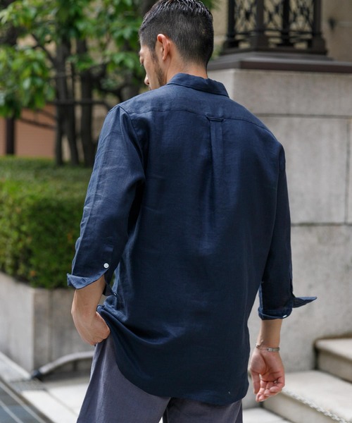 URBAN RESEARCH ROSSO MEN(アーバンリサーチロッソメン)の「『XLサイズあり』リネン七分袖シャツ(シャツ/ブラウス・メンズ・ホワイト/ネイビー/グレー/カーキ・SMALL/MEDIUM/LARGE/X-LARGE)」の13枚目の写真