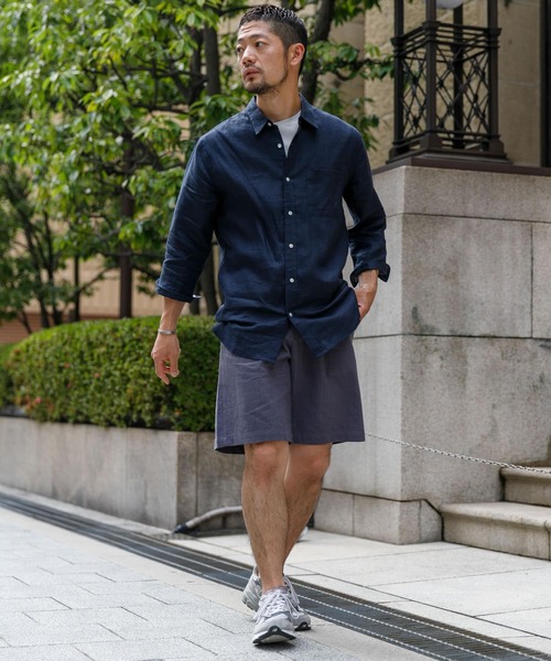 URBAN RESEARCH ROSSO MEN(アーバンリサーチロッソメン)の「『XLサイズあり』リネン七分袖シャツ(シャツ/ブラウス・メンズ・ホワイト/ネイビー/グレー/カーキ・SMALL/MEDIUM/LARGE/X-LARGE)」の15枚目の写真