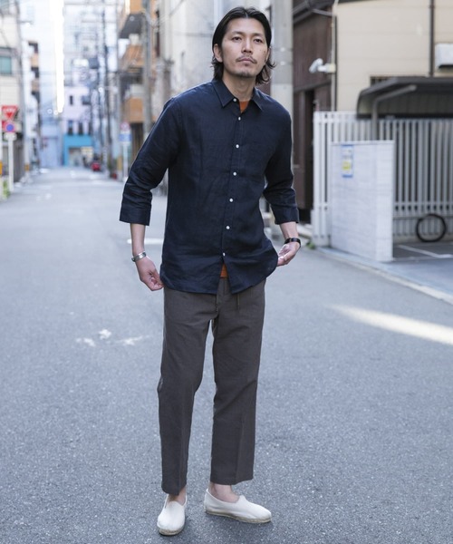 URBAN RESEARCH ROSSO MEN(アーバンリサーチロッソメン)の「『XLサイズあり』リネン七分袖シャツ(シャツ/ブラウス・メンズ・ホワイト/ネイビー/グレー/カーキ・SMALL/MEDIUM/LARGE/X-LARGE)」の21枚目の写真