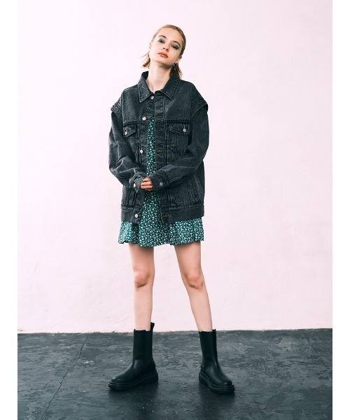 ENVYM(アンビー)の「フラワーパターンキャミOP(ワンピース・レディース・ブラック/レッド/グリーン・FREE)」の5枚目の写真