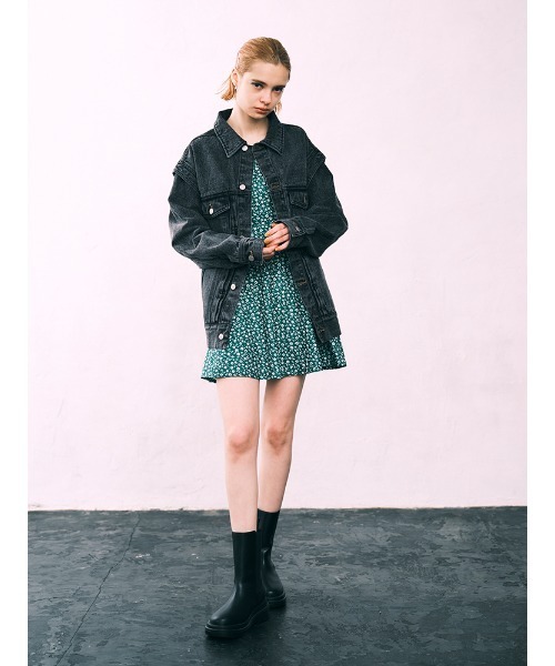 ENVYM(アンビー)の「フラワーパターンキャミOP(ワンピース・レディース・ブラック/レッド/グリーン・FREE)」の6枚目の写真