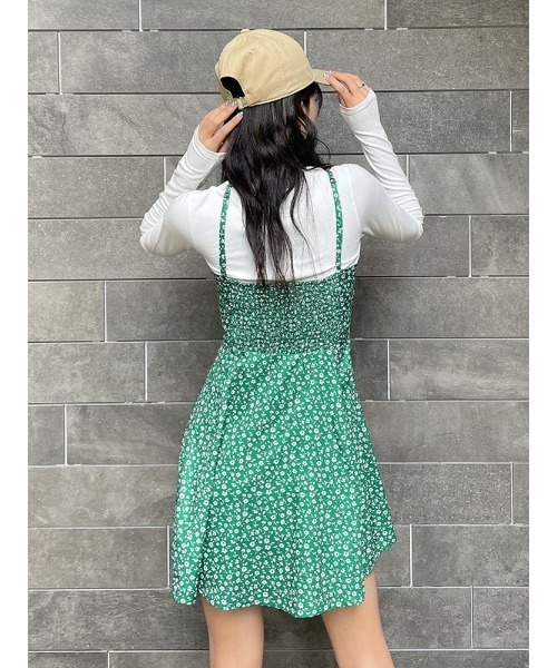 ENVYM(アンビー)の「フラワーパターンキャミOP(ワンピース・レディース・ブラック/レッド/グリーン・FREE)」の8枚目の写真