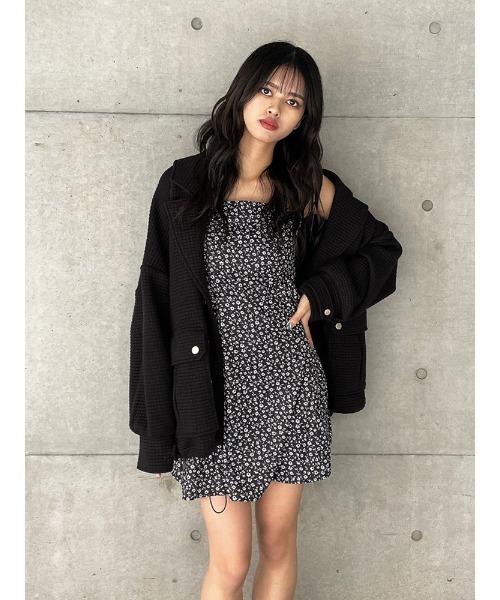 ENVYM(アンビー)の「フラワーパターンキャミOP(ワンピース・レディース・ブラック/レッド/グリーン・FREE)」の14枚目の写真