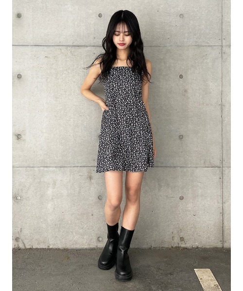 ENVYM(アンビー)の「フラワーパターンキャミOP(ワンピース・レディース・ブラック/レッド/グリーン・FREE)」の17枚目の写真