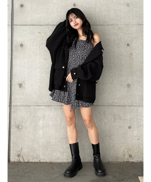 ENVYM(アンビー)の「フラワーパターンキャミOP(ワンピース・レディース・ブラック/レッド/グリーン・FREE)」の19枚目の写真