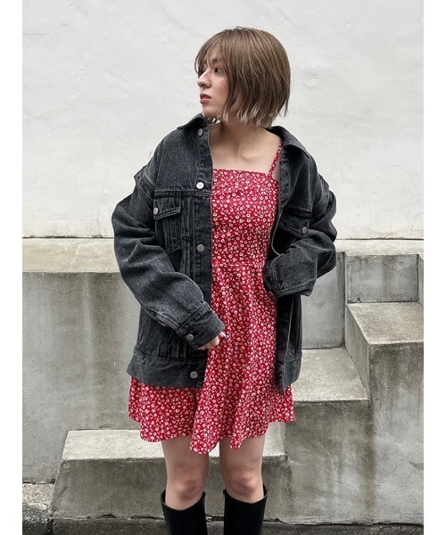 ENVYM(アンビー)の「フラワーパターンキャミOP(ワンピース・レディース・ブラック/レッド/グリーン・FREE)」の20枚目の写真